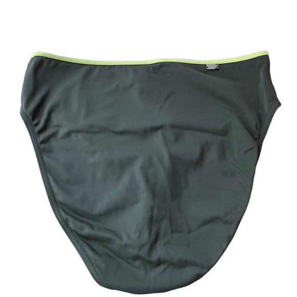 Victoria's Secret High Waist  Olive Green Yellow Bikini Bottom Large - Picture 2 of 4